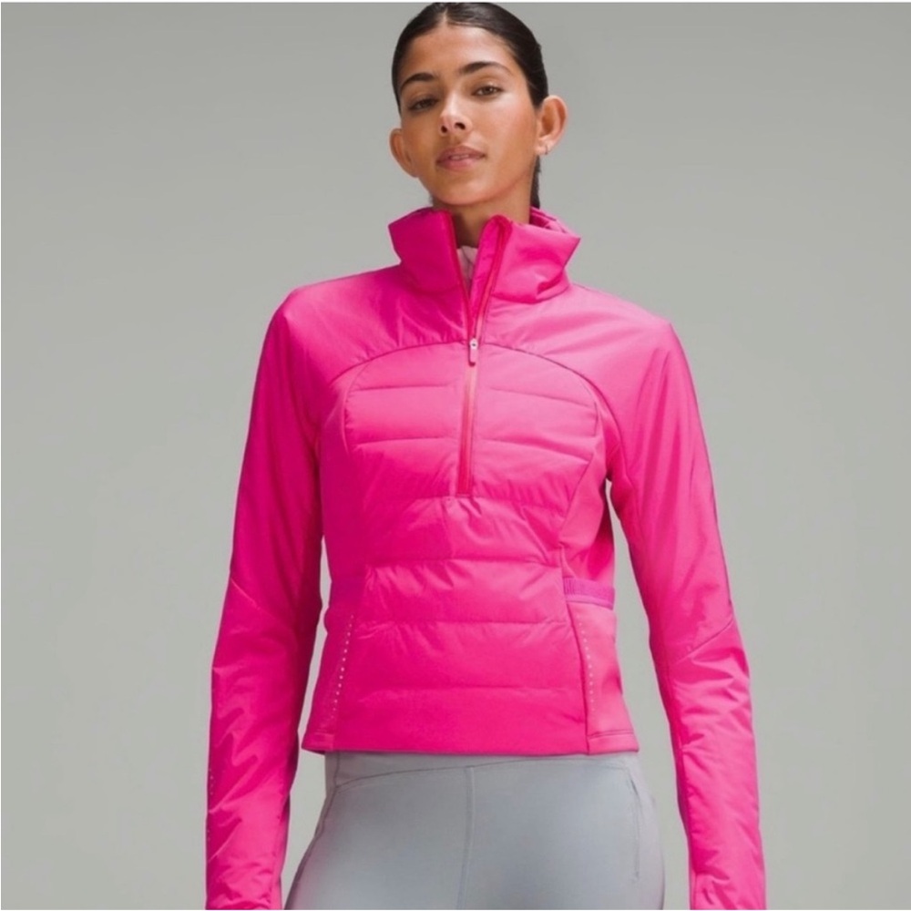 Lululemon Down for It All Cropped Half-Zip Pullover Sonic Pink